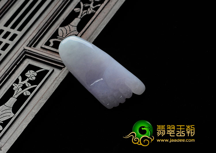 糯冰种紫罗兰缅甸翡翠知足常乐挂件