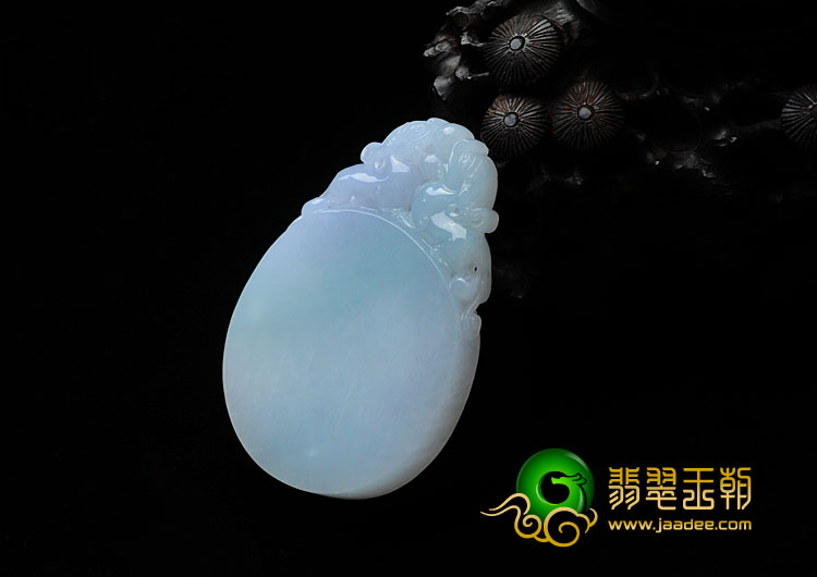 糯冰种淡春带彩缅甸翡翠有求必应挂件