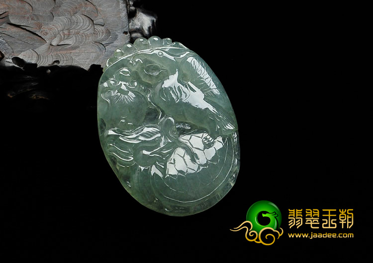 冰种晴水缅甸翡翠独占鳌头挂件
