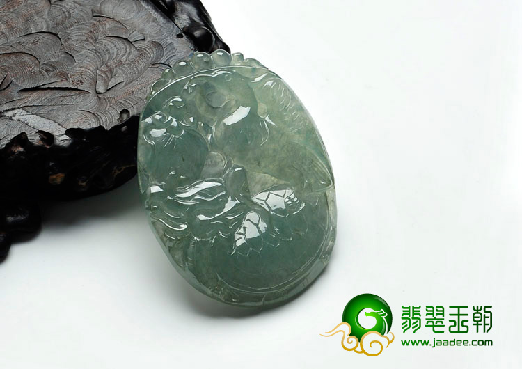 冰种晴水缅甸翡翠独占鳌头挂件