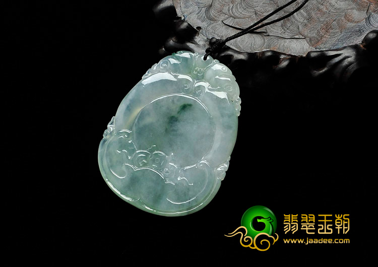 冰种飘花缅甸翡翠大展鸿图挂件