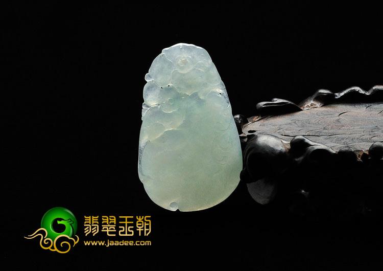 冰种晴水缅甸翡翠灵猴献寿挂件
