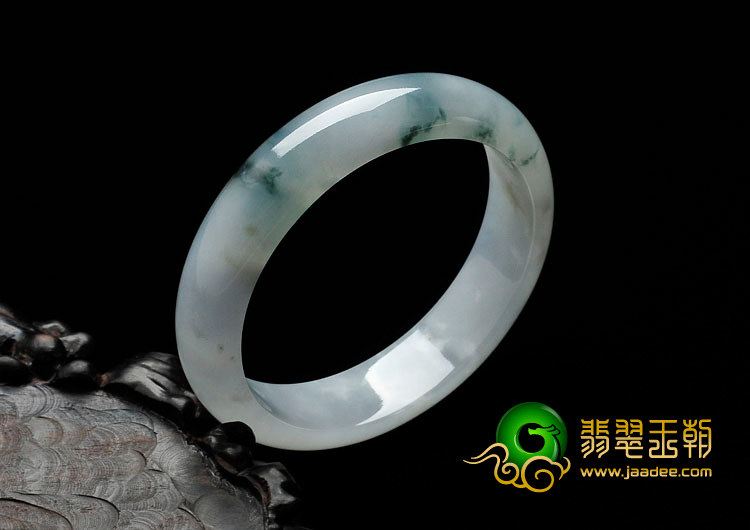 冰种飘花缅甸翡翠手镯（57.1mm）