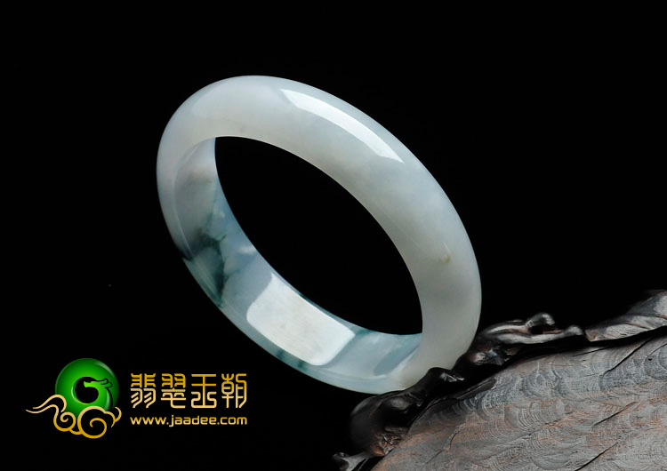 冰种飘花缅甸翡翠手镯（57.1mm）