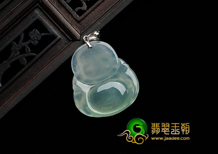 冰种晴水缅甸翡翠玉佛挂件