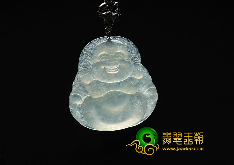 冰种晴水缅甸翡翠玉佛挂件