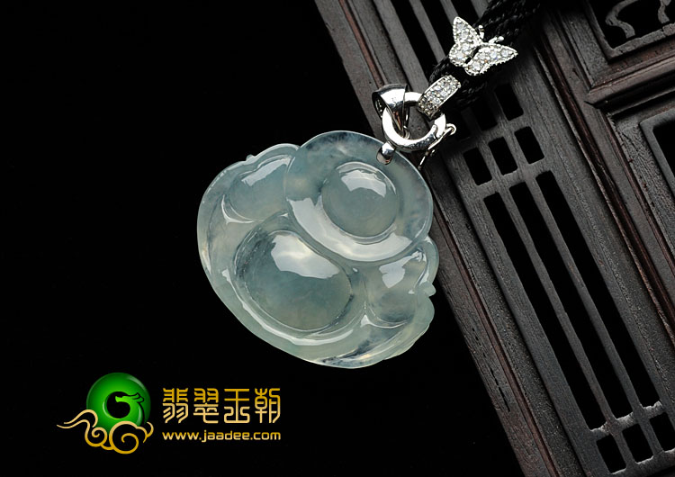 冰种晴水缅甸翡翠玉佛挂件