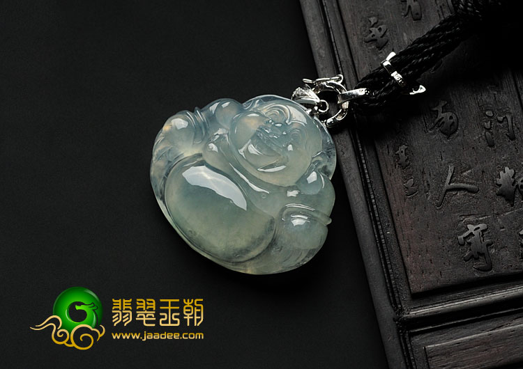冰种晴水缅甸翡翠玉佛挂件