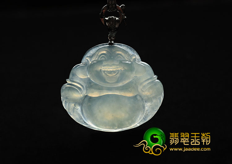 冰种晴水缅甸翡翠玉佛挂件