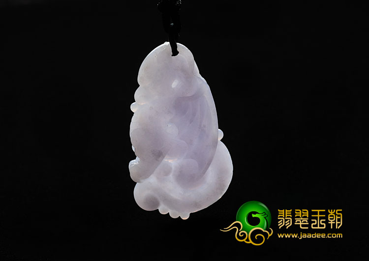 （超值推荐）糯冰种紫罗兰缅甸翡翠飞龙在天挂件