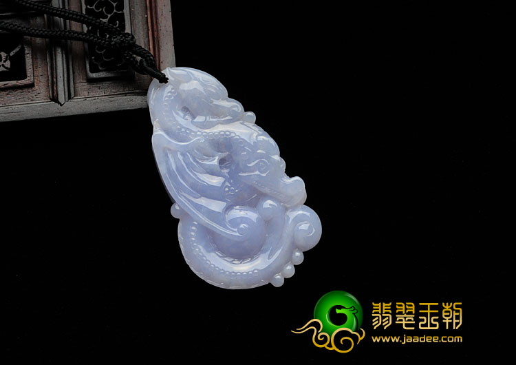 （超值推荐）糯冰种紫罗兰缅甸翡翠飞龙在天挂件
