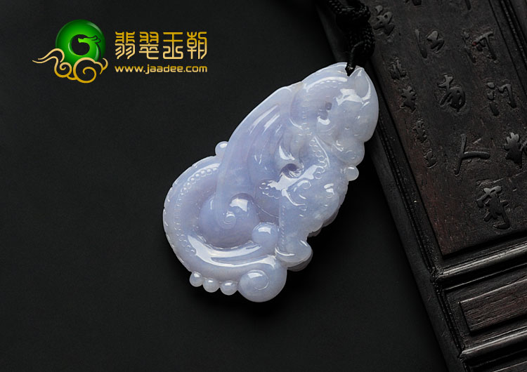 （超值推荐）糯冰种紫罗兰缅甸翡翠飞龙在天挂件