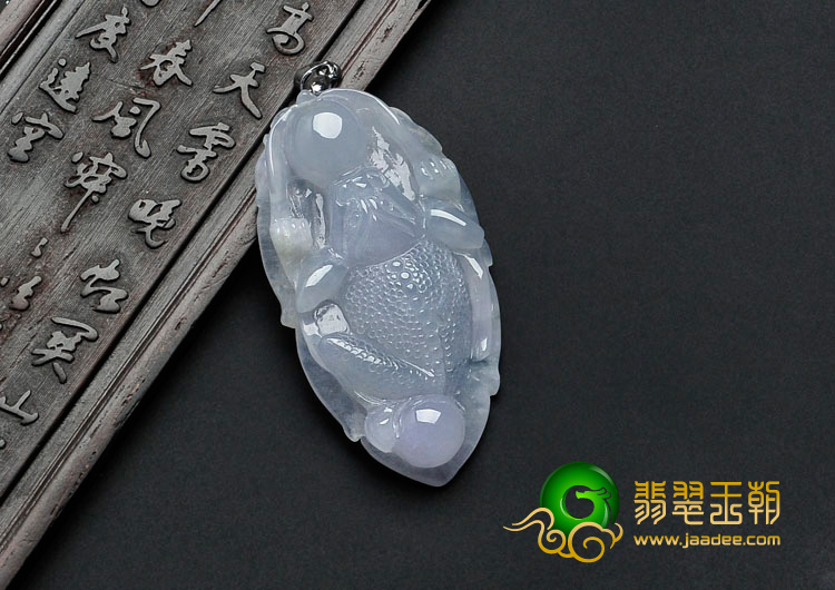 冰种紫罗兰缅甸翡翠金蟾送宝挂件