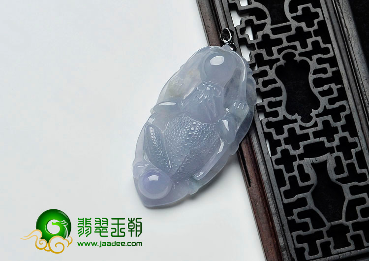 冰种紫罗兰缅甸翡翠金蟾送宝挂件