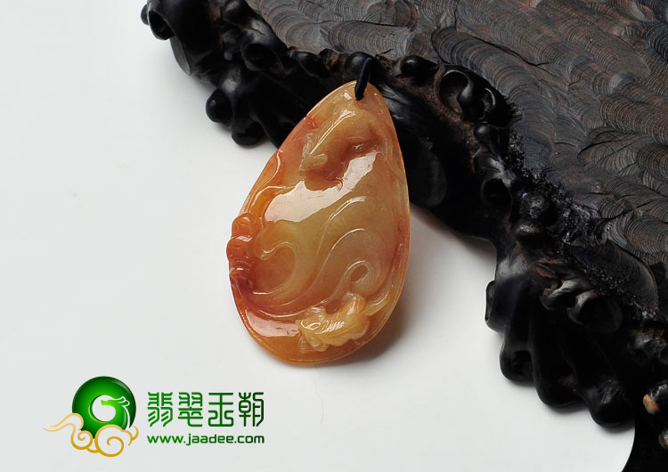 糯冰种红黄翡缅甸翡翠玉鼠运财挂件