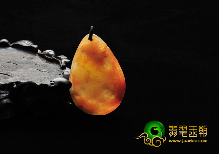 糯冰种红黄翡缅甸翡翠玉鼠运财挂件