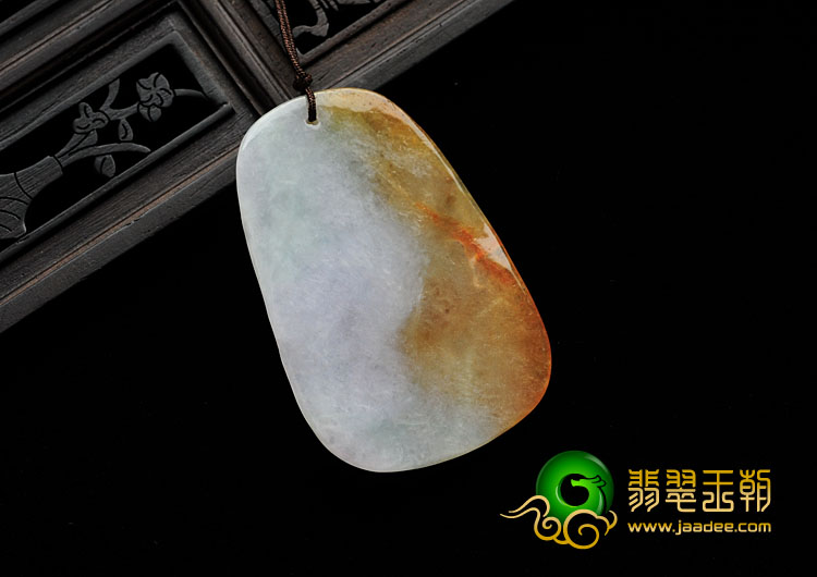 糯冰种红黄翡缅甸翡翠虎牌挂件