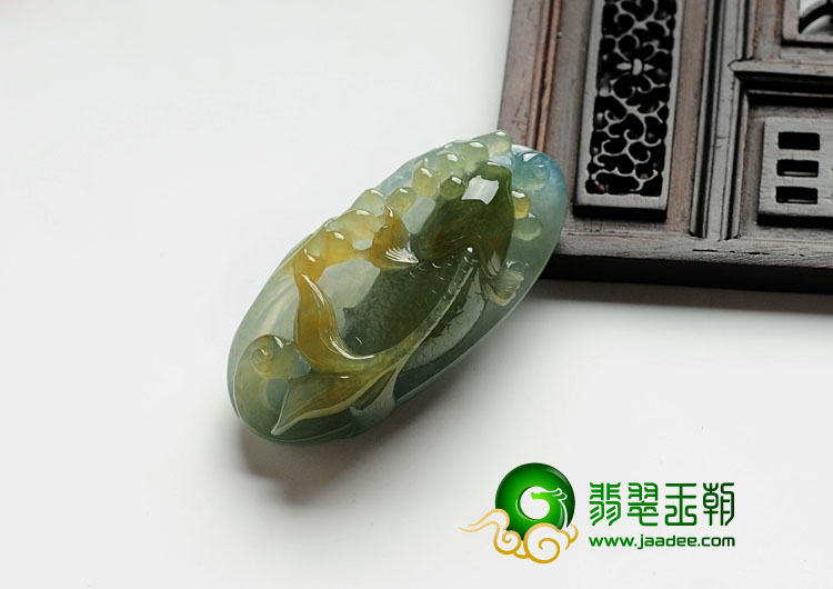 冰种晴水黄翡缅甸翡翠金玉满堂挂件