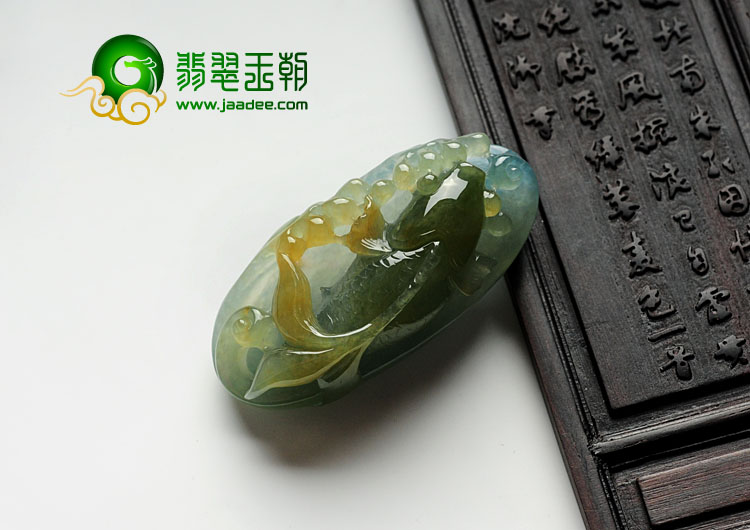 冰种晴水黄翡缅甸翡翠金玉满堂挂件