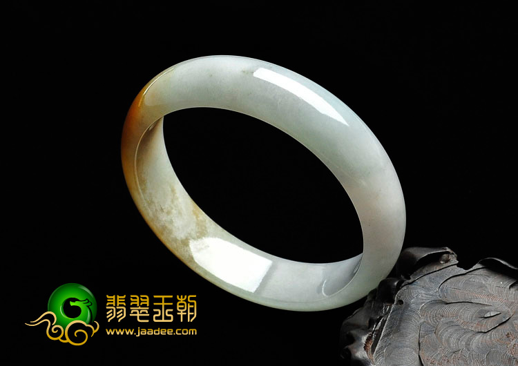 糯冰种黄翡缅甸手镯（55.8mm）