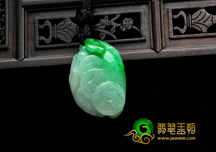 糯冰种飘翠缅甸翡翠金钱缠身挂件