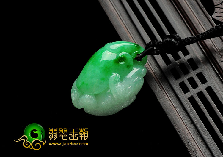 糯冰种飘翠缅甸翡翠金钱缠身挂件
