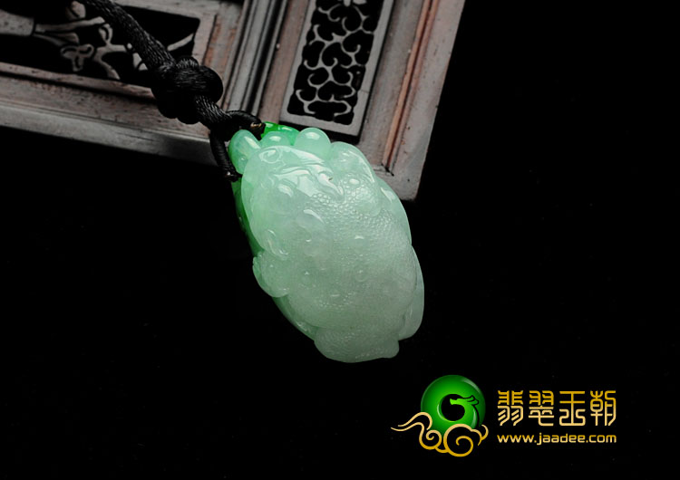 糯冰种飘翠缅甸翡翠金钱缠身挂件