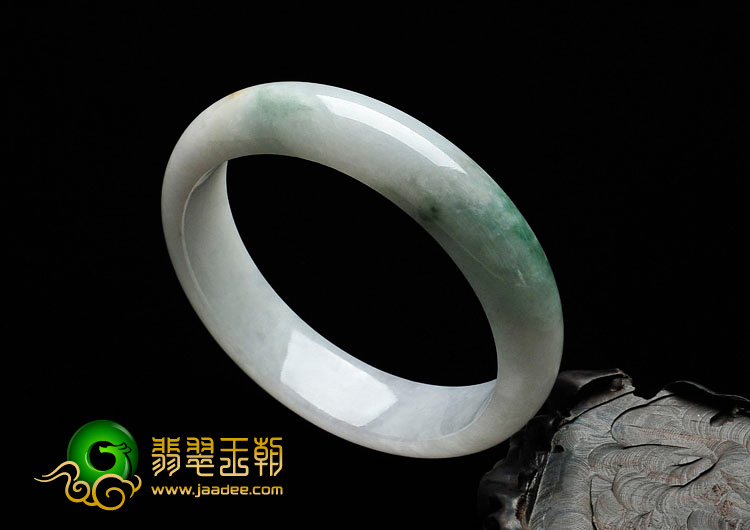 糯冰种飘花缅甸翡翠手镯（57.2mm）