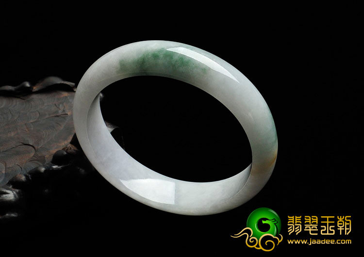 糯冰种飘花缅甸翡翠手镯（57.2mm）