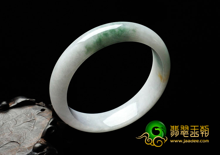 糯冰种飘花缅甸翡翠手镯（57.2mm）
