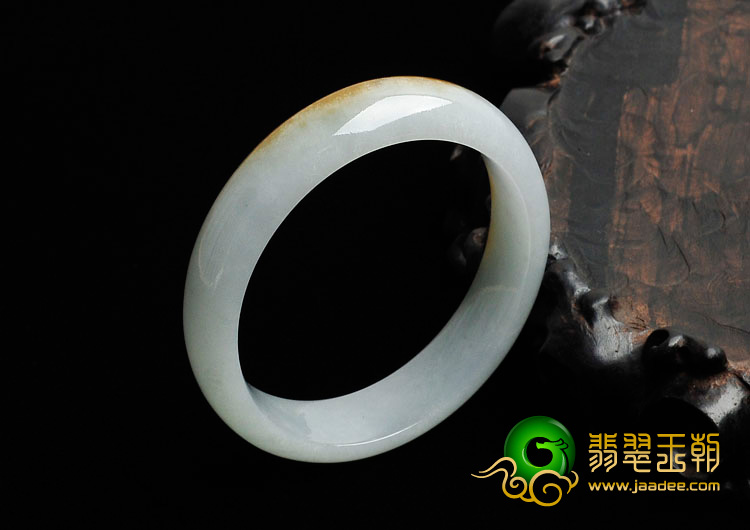 糯冰种黄翡缅甸翡翠贵妃镯（51mm-44.5mm）