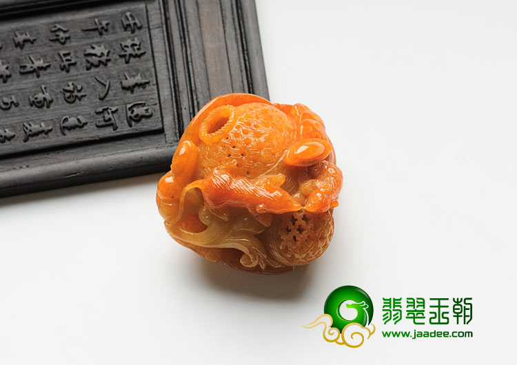 糯冰种红黄翡缅甸翡翠鼠数钱挂件