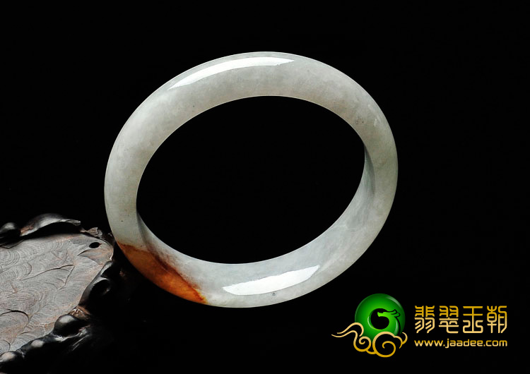 糯冰种黄翡缅甸翡翠手镯（57.4mm）
