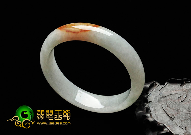 糯冰种黄翡缅甸翡翠手镯（57.4mm）