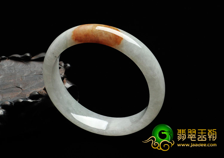 糯冰种黄翡缅甸翡翠手镯（57.4mm）