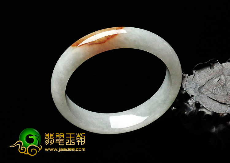 糯冰种黄翡缅甸翡翠手镯（57.4mm）