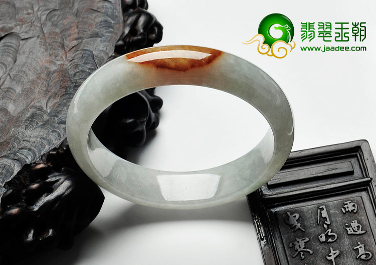 糯冰种黄翡缅甸翡翠手镯（57.4mm）
