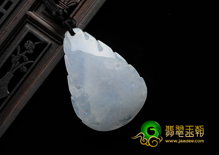 糯冰种淡紫罗兰缅甸翡翠财源滚滚挂件