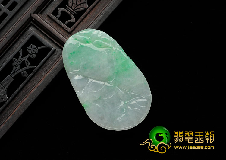 糯冰种翠色缅甸翡翠金玉满堂挂件