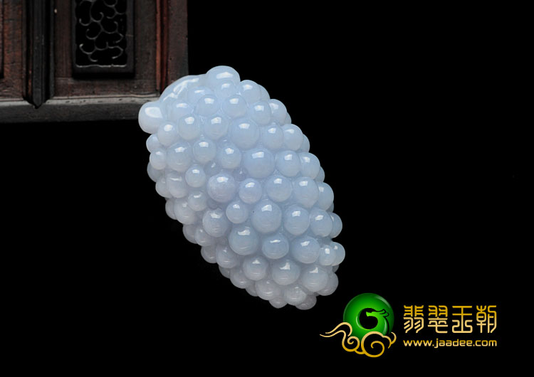 糯冰种紫罗兰缅甸翡翠葡萄挂件