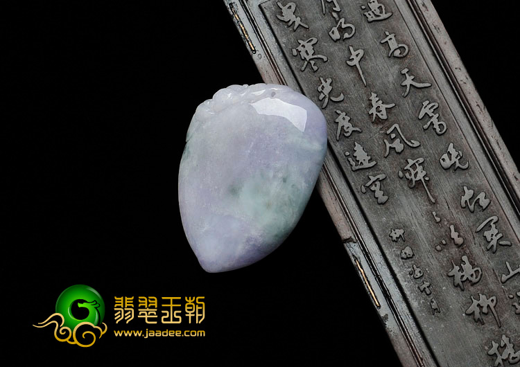 糯冰种春带彩缅甸翡翠寿星头挂件