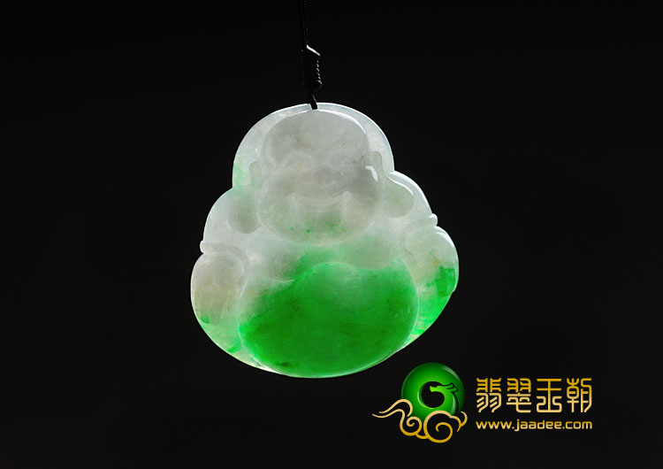 糯冰种阳绿缅甸翡翠玉佛挂件