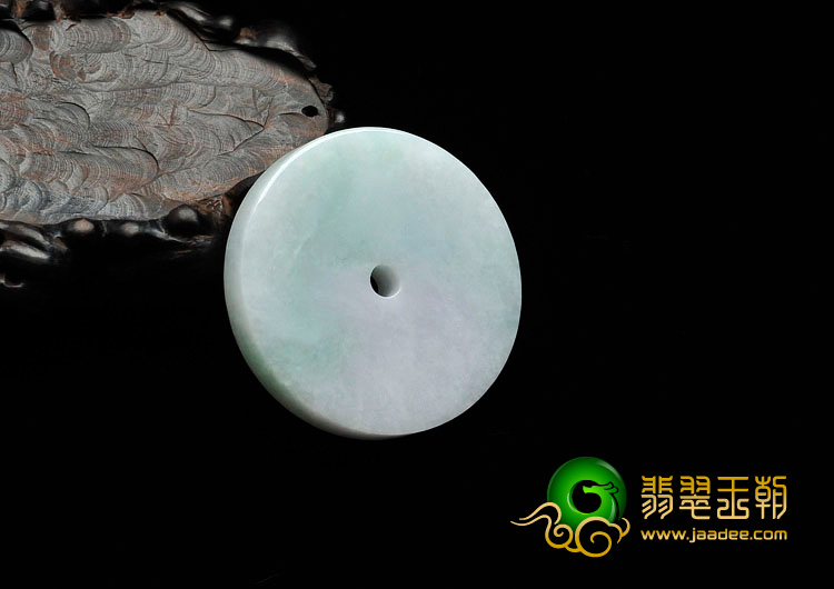糯冰种晴水略带翠缅甸翡翠平安扣挂件