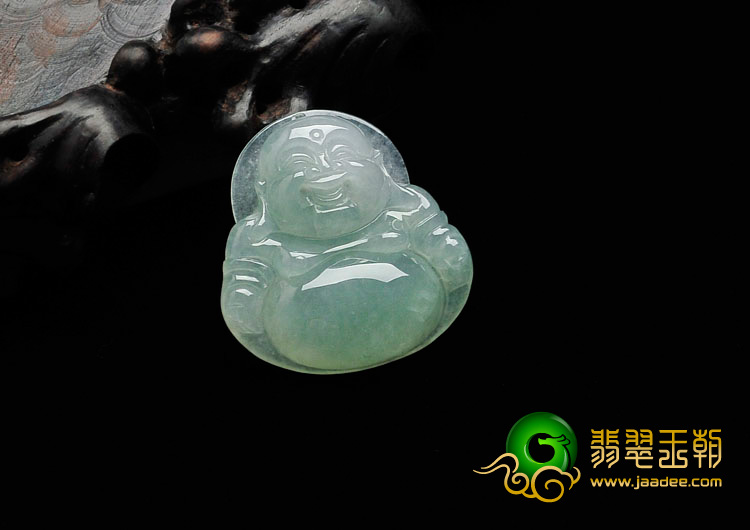 冰种晴水缅甸翡翠玉佛挂件