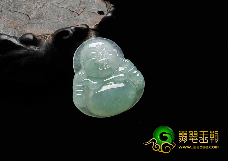 冰种晴水缅甸翡翠玉佛挂件