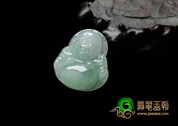 冰种晴水缅甸翡翠玉佛挂件