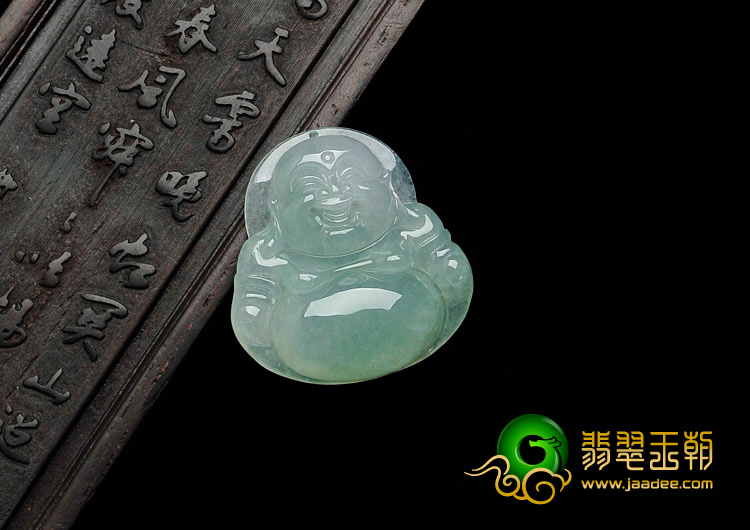冰种晴水缅甸翡翠玉佛挂件