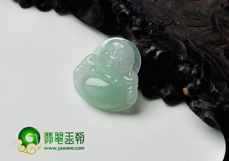 冰种晴水缅甸翡翠玉佛挂件