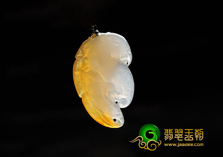 冰种黄翡缅甸翡翠英明神武挂件