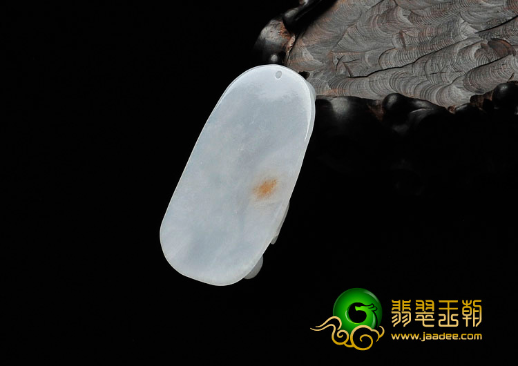 糯冰种飘黄花缅甸翡翠蝶恋花挂件